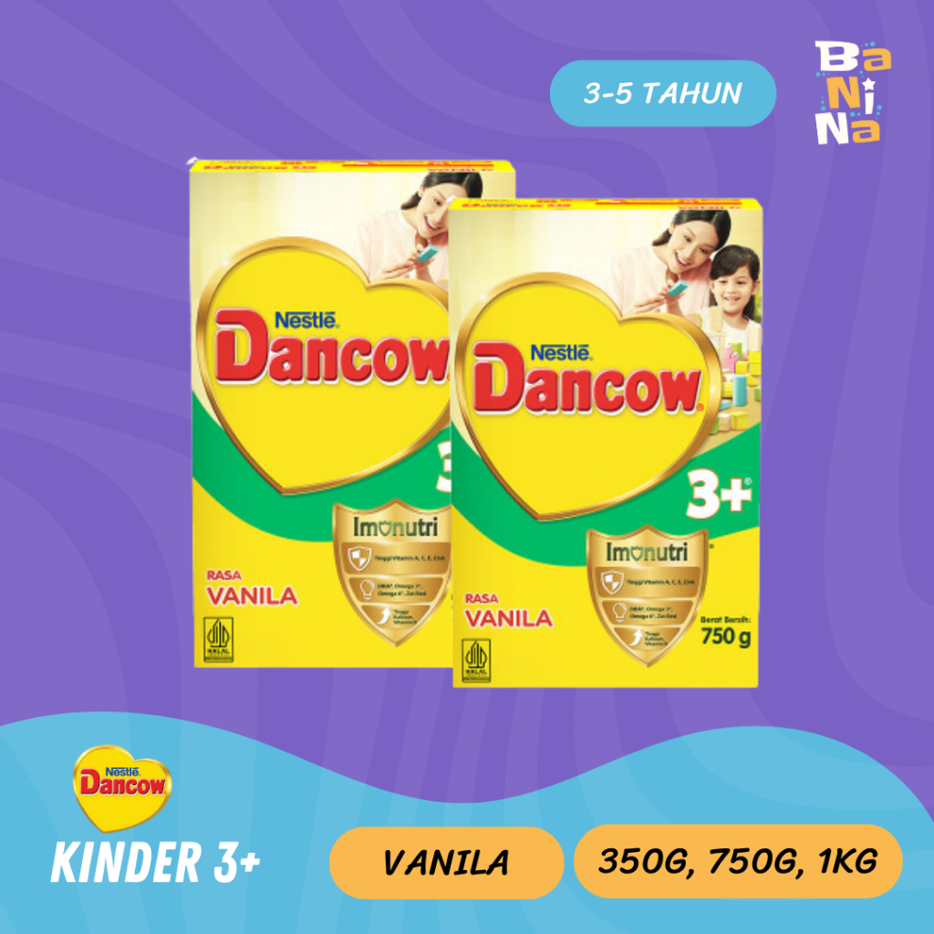 

Dancow 3+ Rasa Vanila 350g, 750g, 1kg Susu Formula Bayi 3-5 Tahun