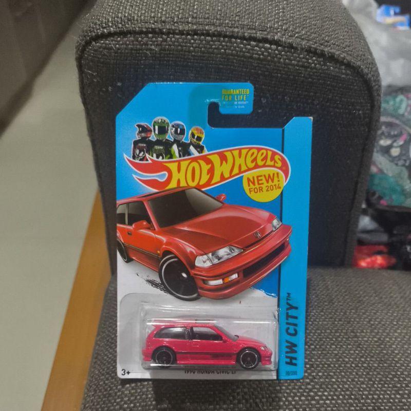 Hot Wheels 1990 Honda Civic EF Merah HW City 2014 US CARD