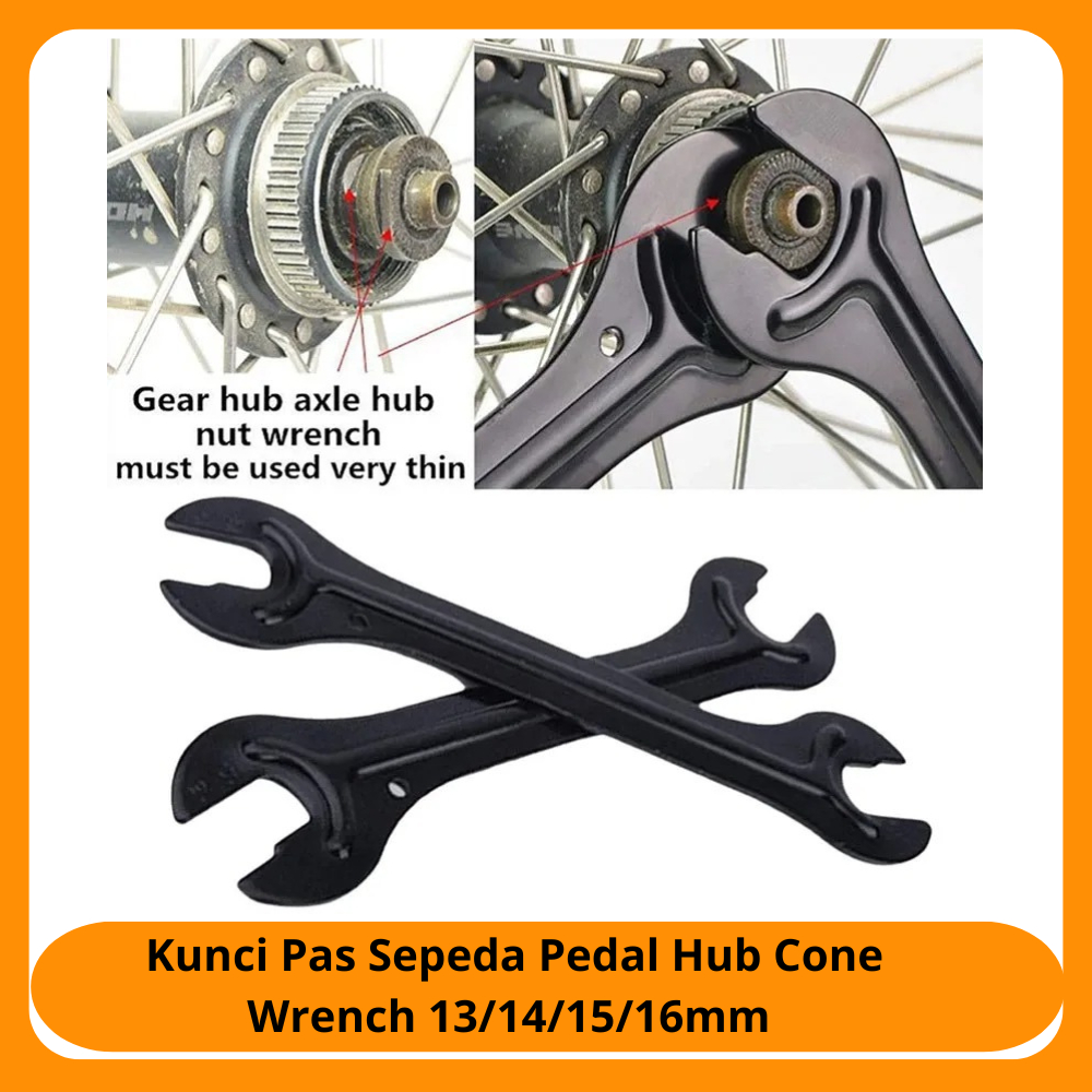 Kunci Pas Sepeda Pedal Hub Cone Wrench 13/14/15/16mm / perkakas / kunci pas