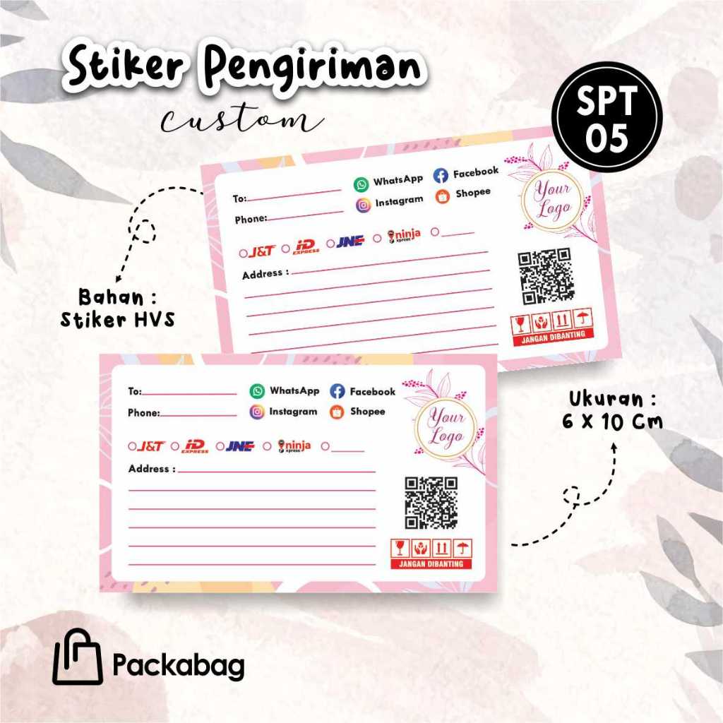 

STIKER LABEL RESI PENGIRIMAN / STICKER PENGIRIMAN ONLINE SHOP LABEL STIKER / SPT 01