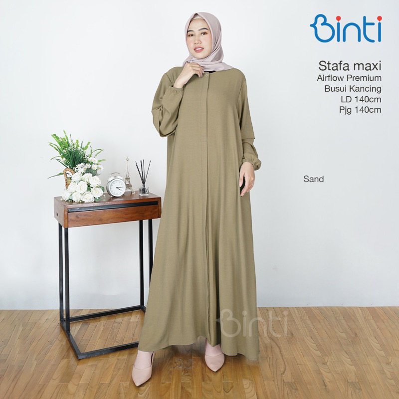 Gamis Airflow Premium Stafa Maxy by Binti ld 140
