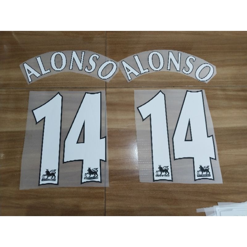 NAMESET ALONSO LIVERPOOL RETRO
