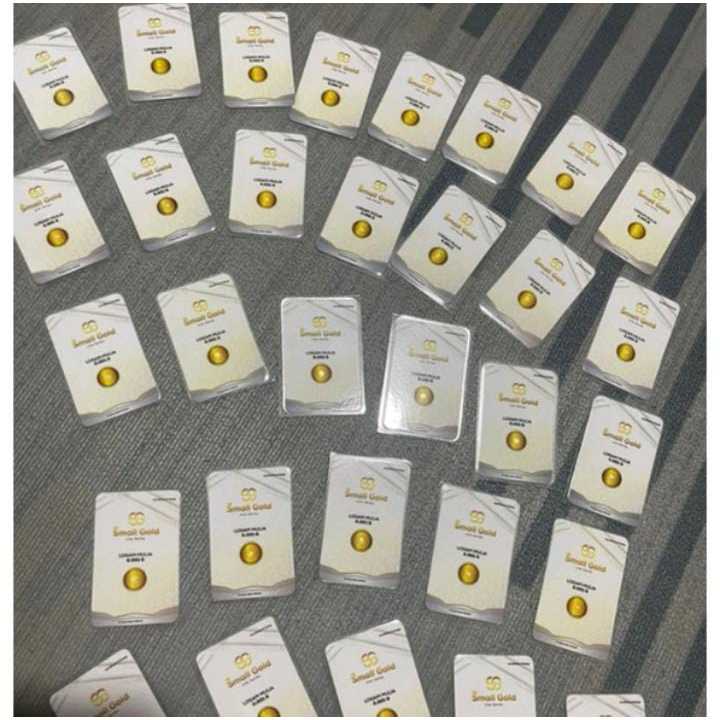 Emas 0.001 gram SMALL GOLD Logam mulia asli minigold mini gold Baby Gold Babygold emas mini toko ema