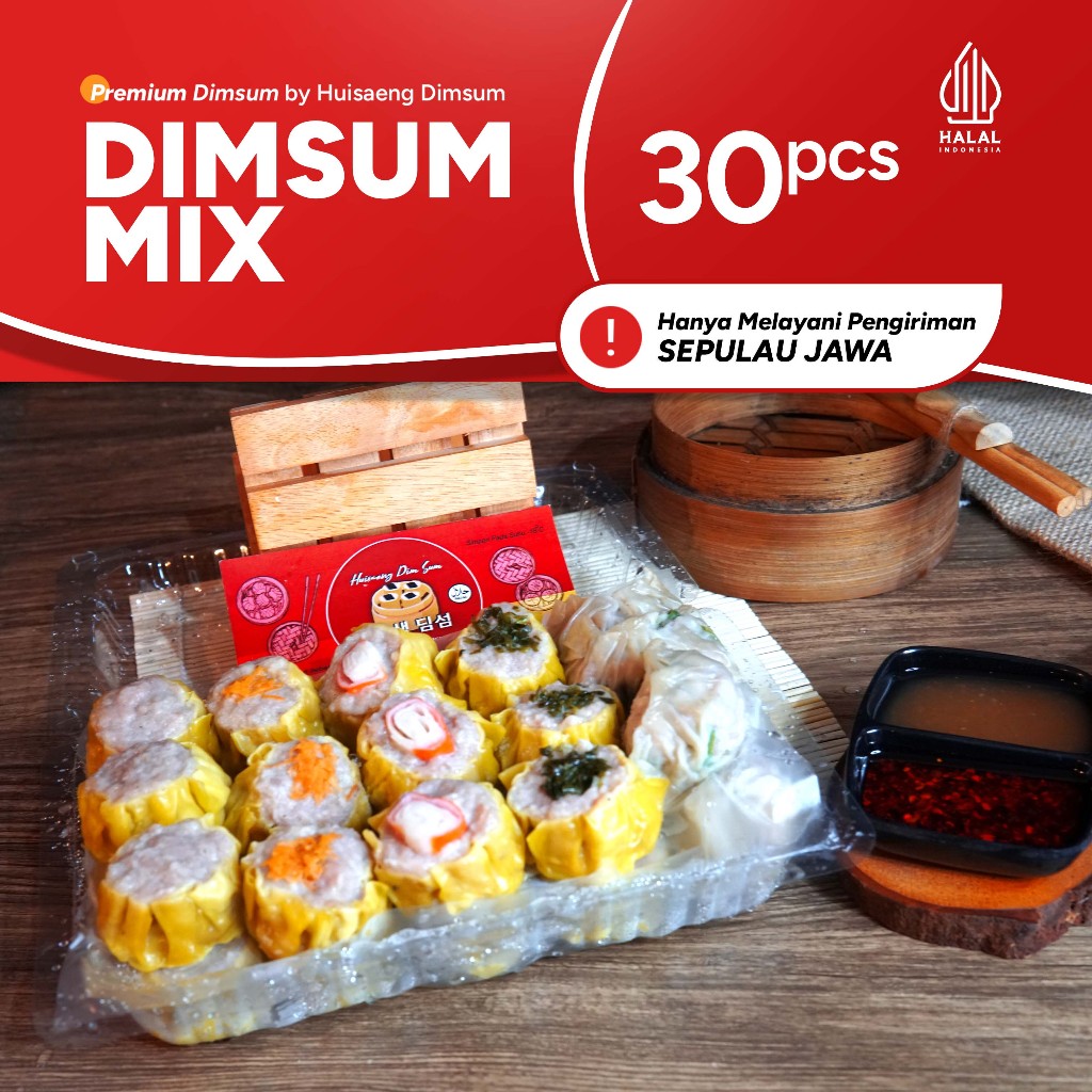 

Dimsum Premium Mix isi 30 pcs dengan Saus di Kota Bandung Indonesia Halal