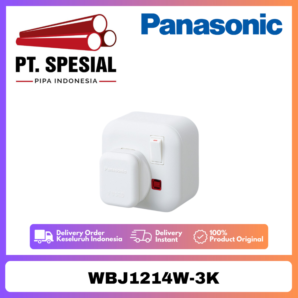 Panasonic Stop Kontak AC Set WBJ1214W-3K  WBJ 1214W-3K Outbow Putih - 09