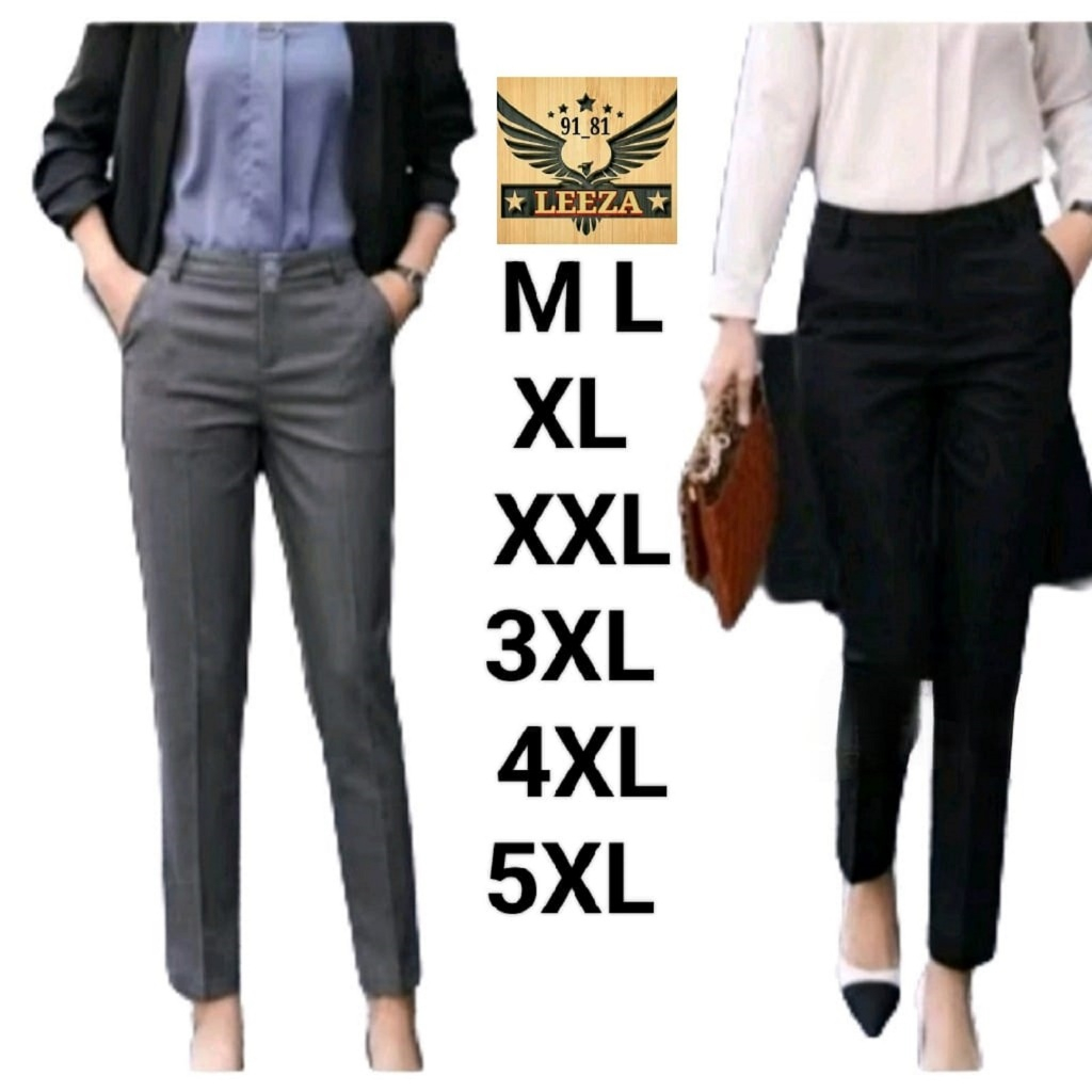 Celana Kerja Wanita Kantor - Celana Bahan Wanita Formal Kain Gracella Standar dan Jumbo