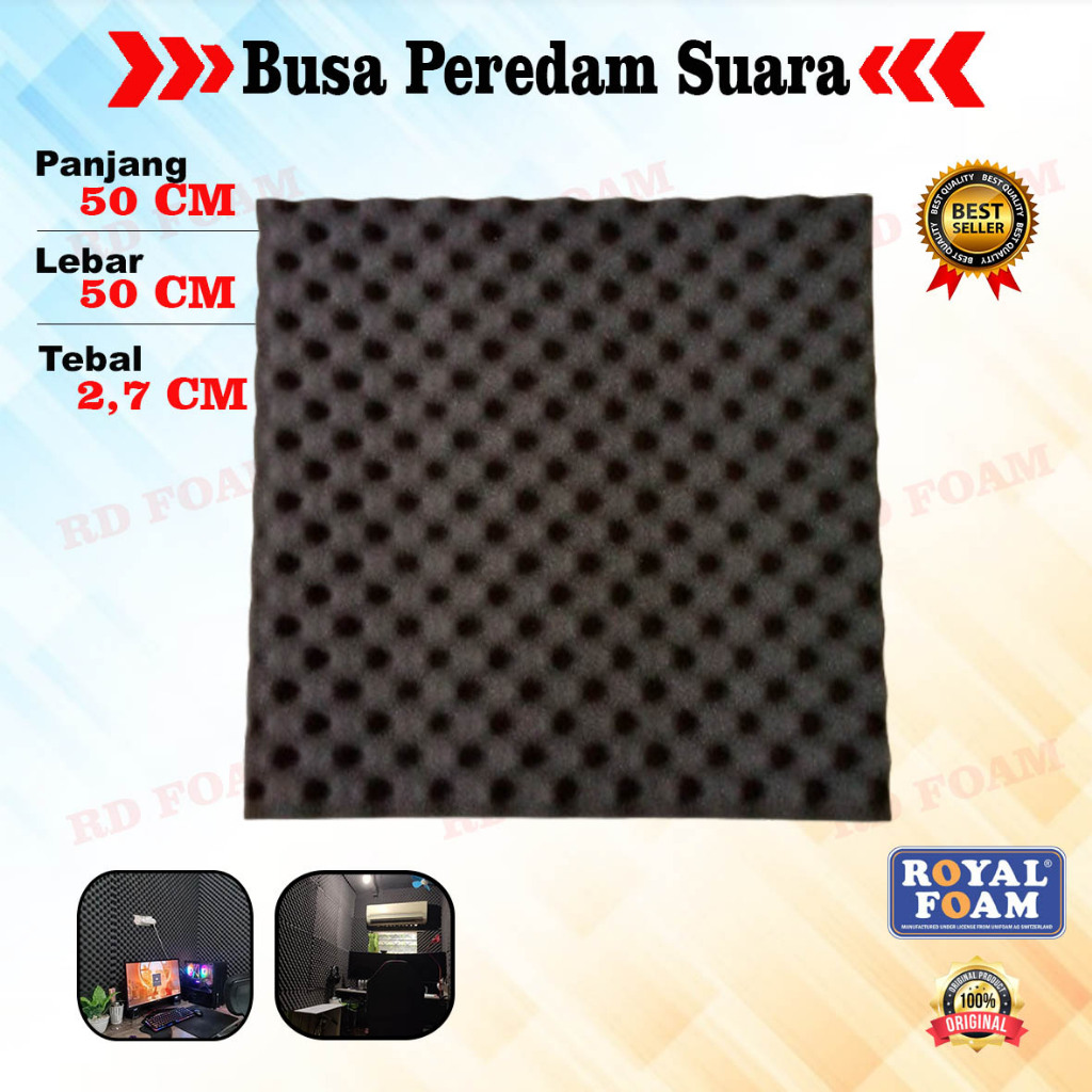 Busa Peredam tebal 2,7cm Suara model Telur - Egg Foam - Peredam Suara Ruangan Dinding peredam ruanga
