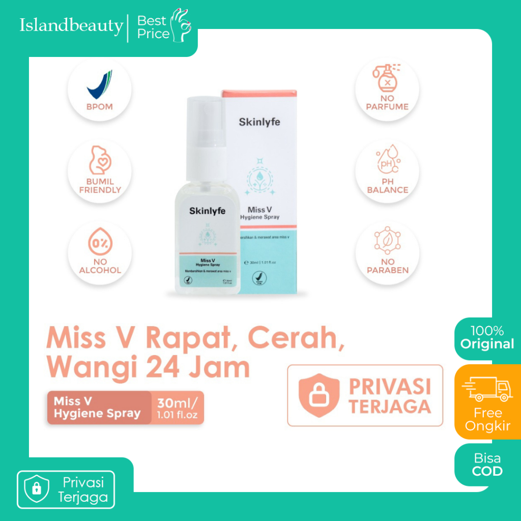 Skinlyfe - Miss V Hygiene Spray Obat Keputihan Pewangi Miss V Kewanitaan Rapet dan Wangi
