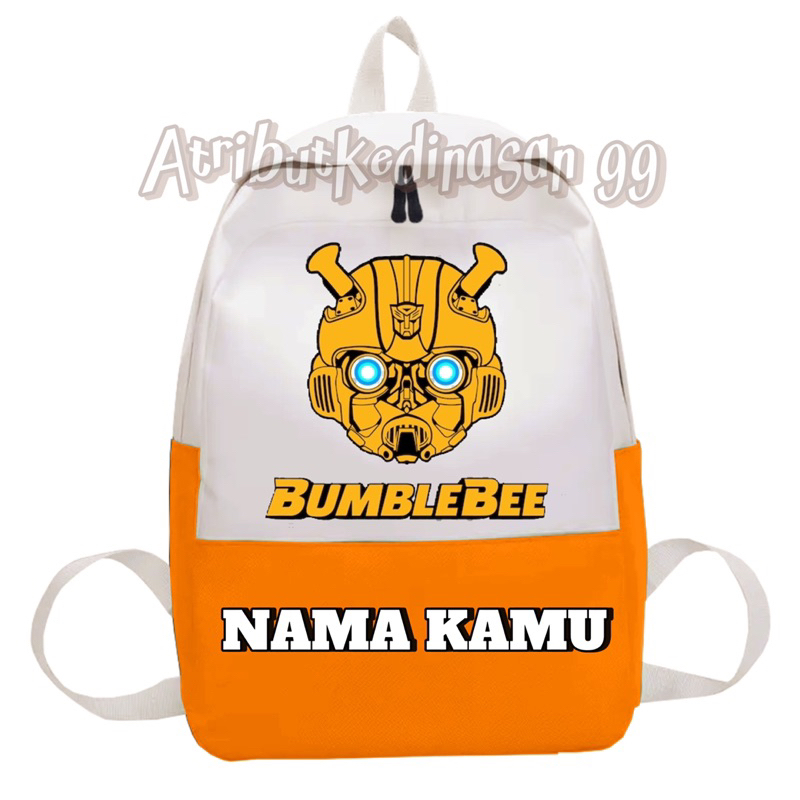 Tas Ransel Anak Transformers Bumblebee BISA COD FREE NAMA TK/SD