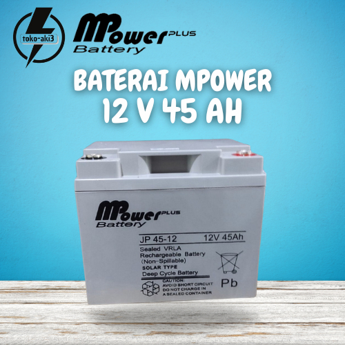 BATERAI MPOWER 12V 45AH - AKI KERING ACCU VRLA MPOWER 12V 45AH
