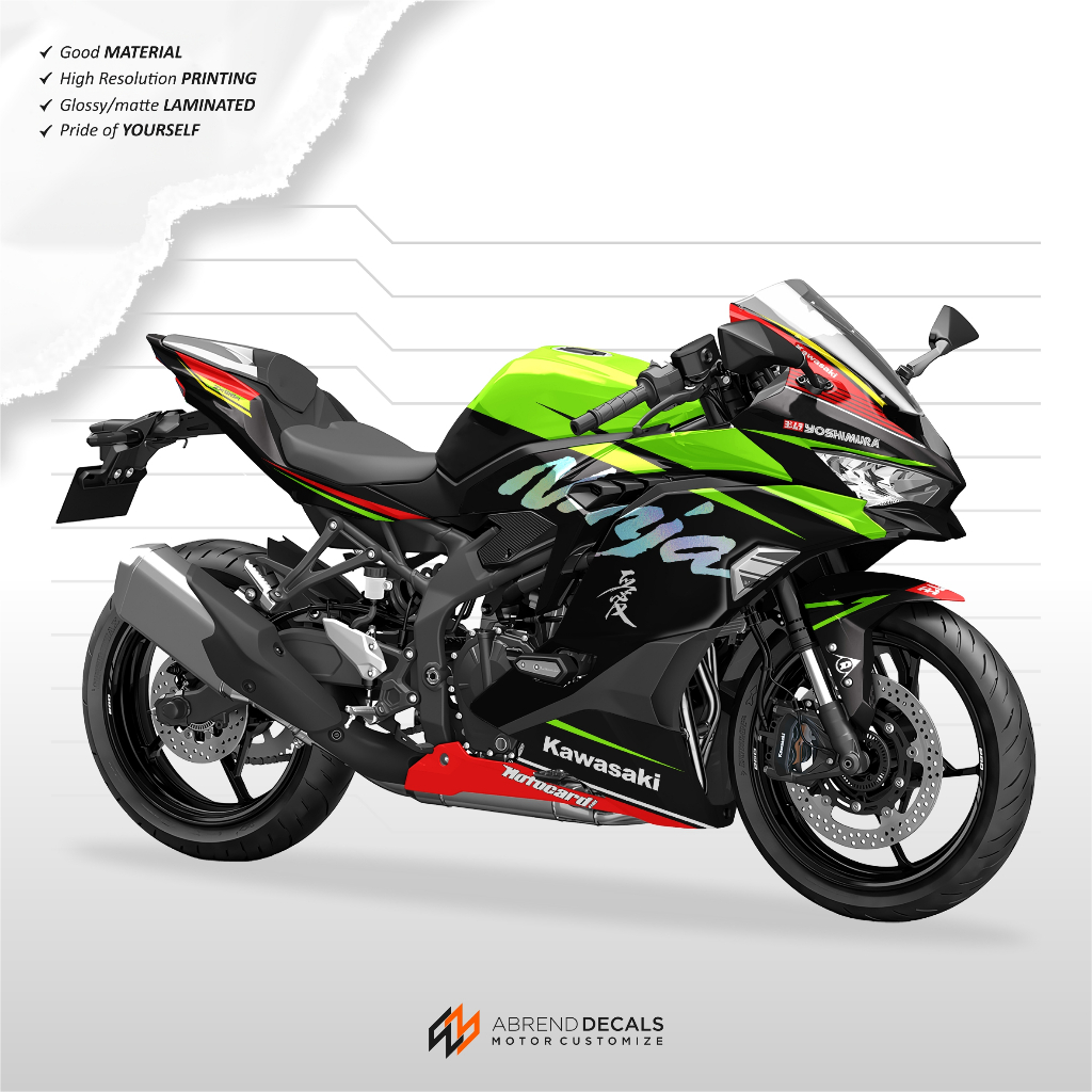 DECAL FULLBODY ZX25R GRAFIS SIMPEL / STIKER MOTOR KAWASAKI NINJA ZX-25R DESIGN CUSTOM / STIKER ZX25R