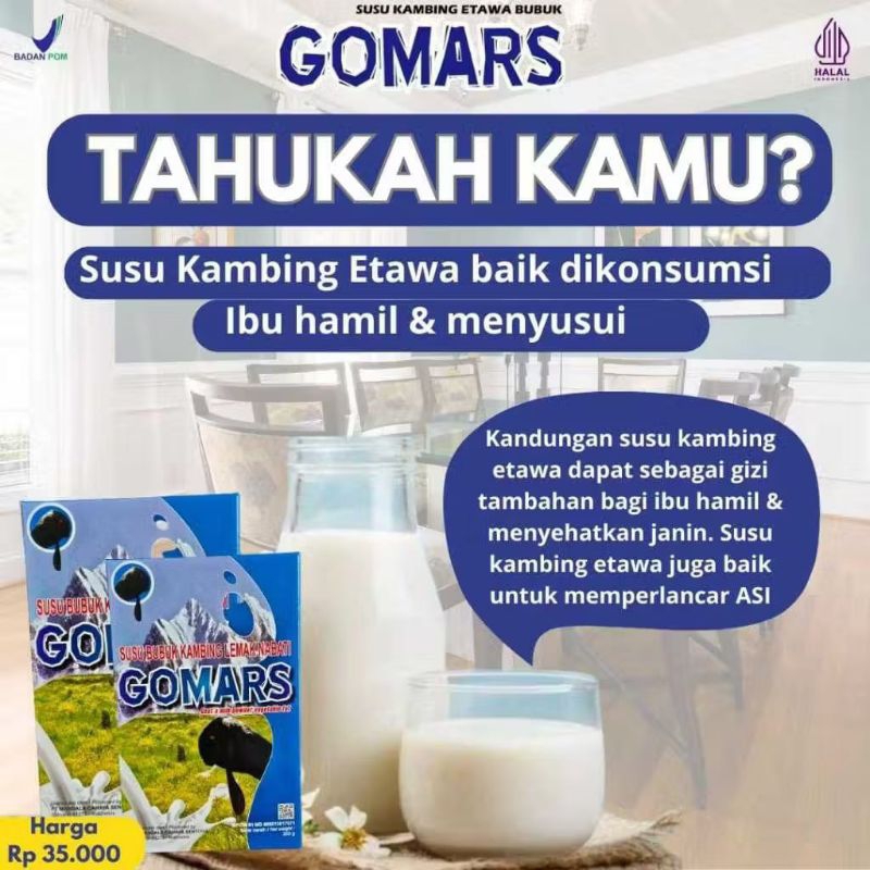 

Gomars Minuman Serbuk Susu Kambing isi 4 kotak