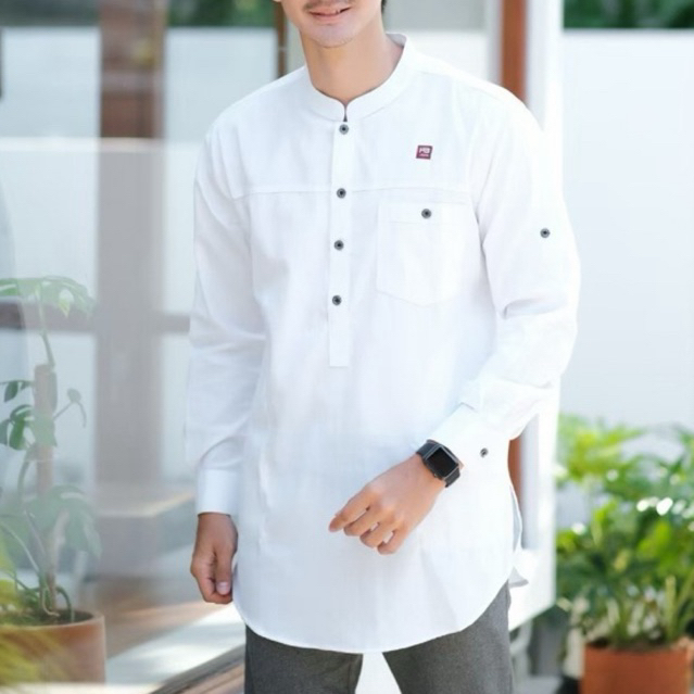 Baju Muslim Pria,Baju Koko Pria,Pakaian Muslim Pria,Kurta Habib Original Lengan Panjang