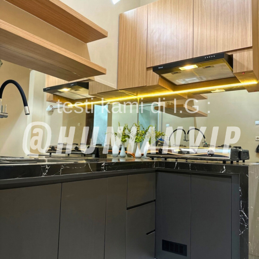 Kitchen set atas bawah minimalis surabaya terpasang