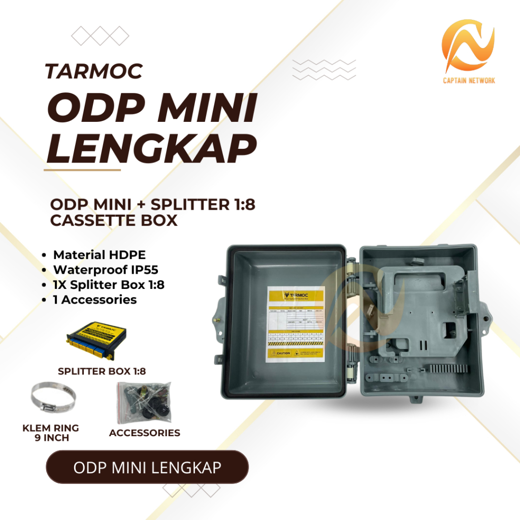 ODP 8 Core Lengkap Splitter Box 1:8 UPC | ODP mini 8 Core Lengkap