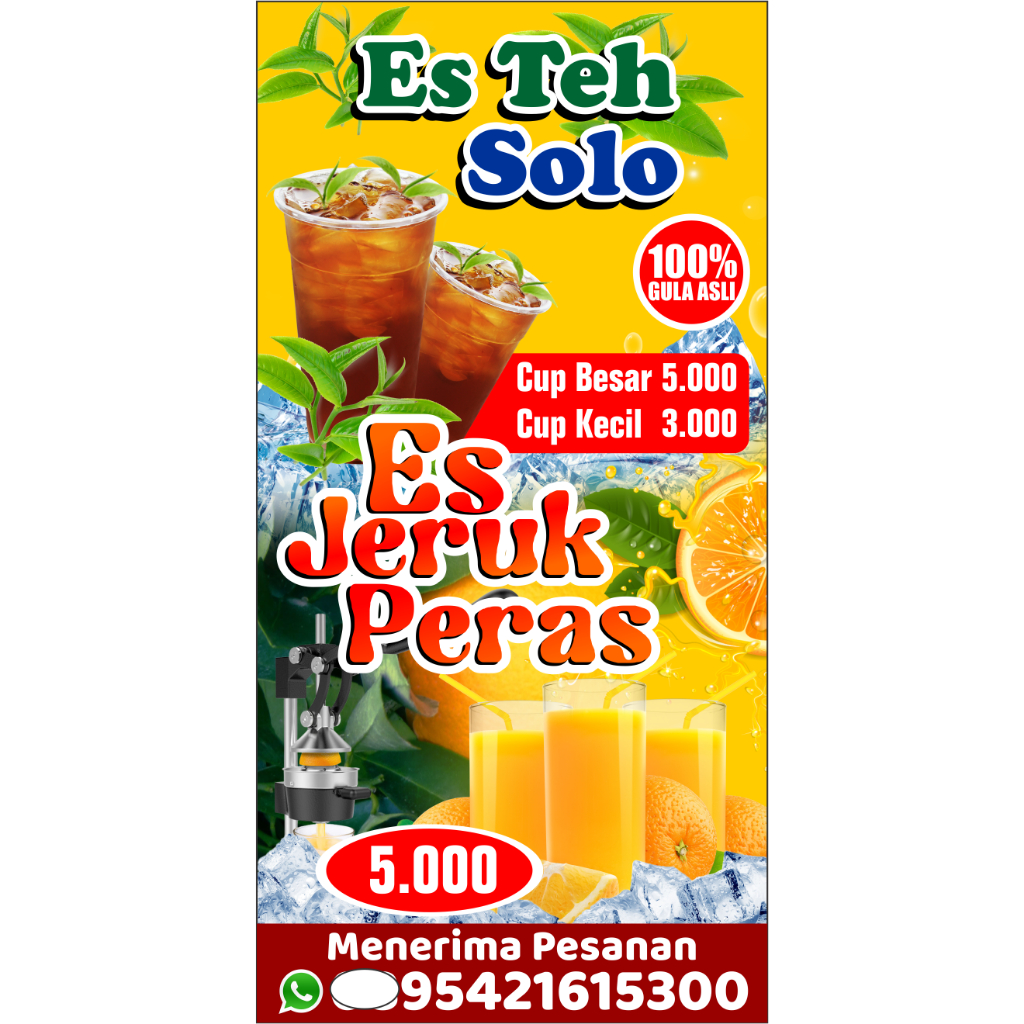 banner custom 120cm x 60cm