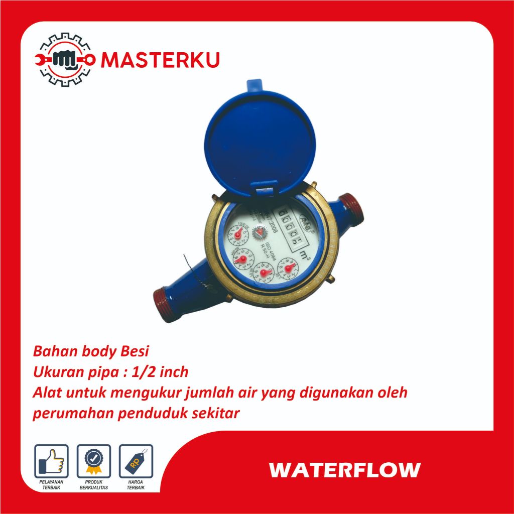 Waterflow / Water Flow Meter / Meteran Air / Water Meter Besi