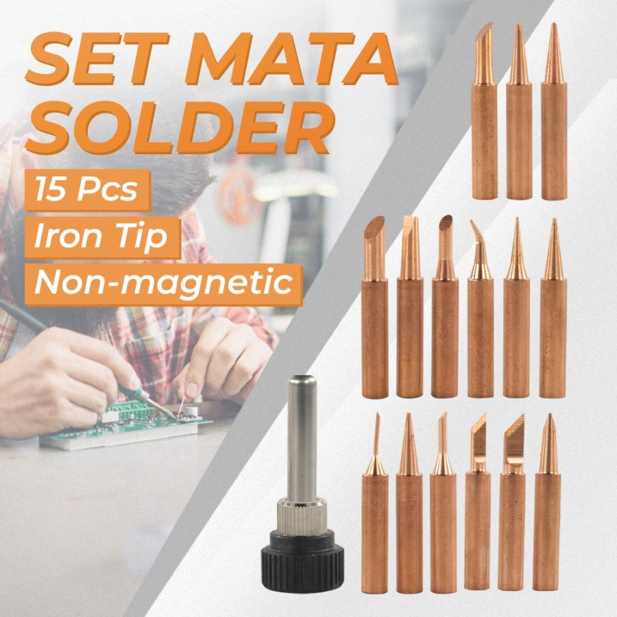 1set mata solder tembaga tips solder copper solder set