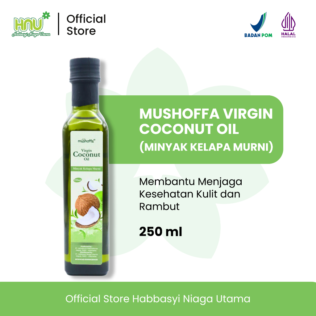 

HABBASYI NIAGA UTAMA - Mushoffa VCO Minyak Kelapa Murni Virgin Coconut Oil 250ml HNU