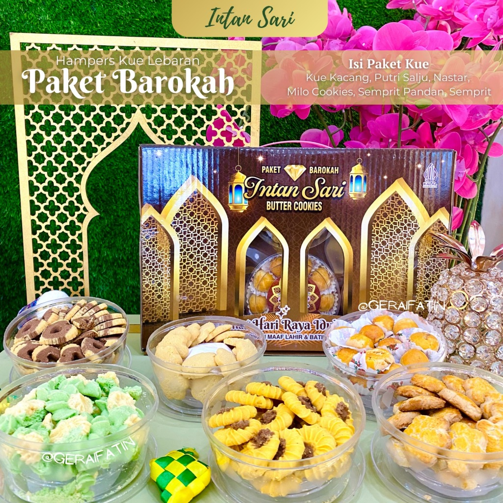 

HAMPERS PAKET KUE KERING INTAN SARI BAROKAH IDUL FITRI 2025