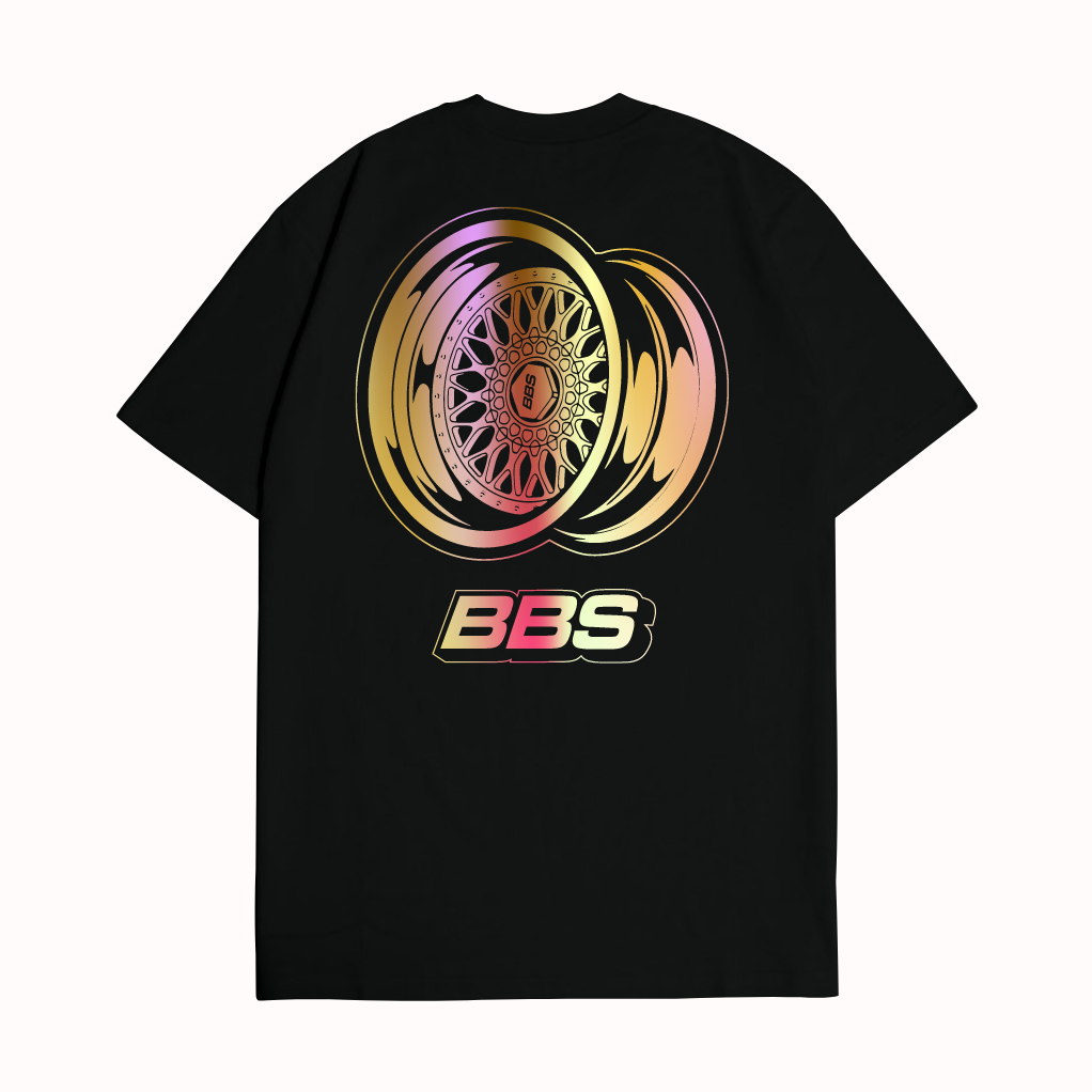 KARIMAKE Kaos Baju T Shirt Distro Unisex Gambar Velg BBS RS V2 Hologram