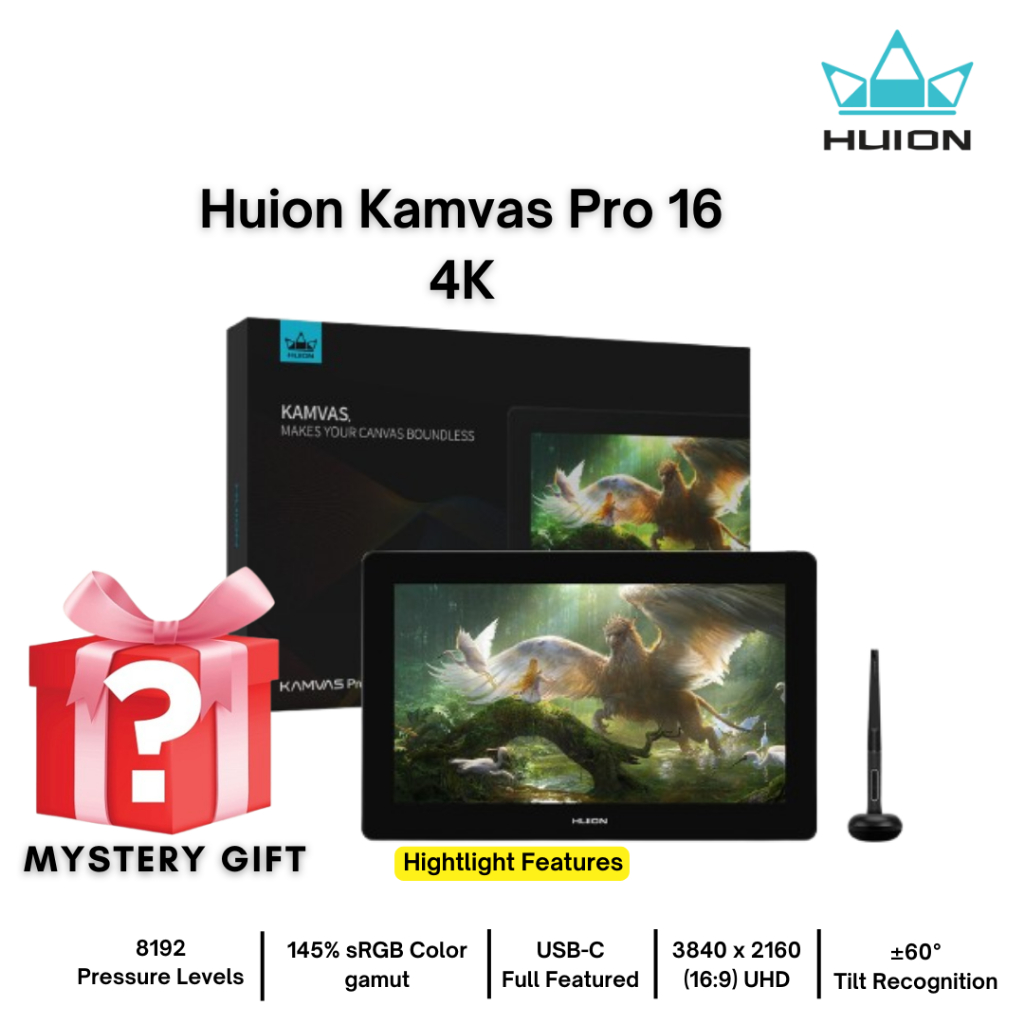 Huion Kamvas Pro 16 Plus 4K GT1562 Garansi Resmi 1 Tahun