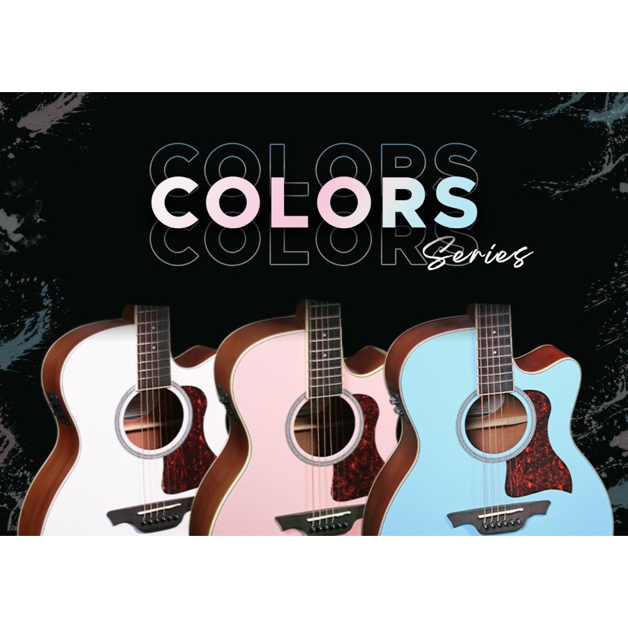 JS Guitars Color Series JSO40SCE Orchestra Acoustic Guitar