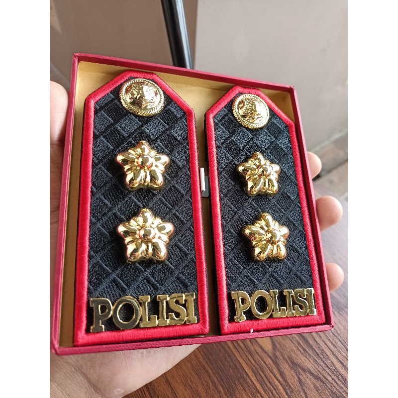 Jual pangkat AKBP pdh pdu polri  premium sepuh lapis mas asli | pangkat polisi | pangkat polri | pan