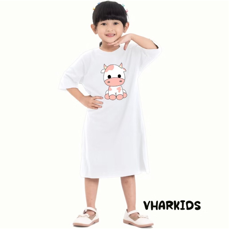 vharkids | kaos anak | dress anak lucu | tunik anak kekinian | bahan katun | kaos polos | gambar kar