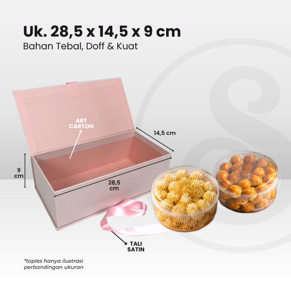 

Kotak Kado/giftbox Pita uk. 28.5 x 14.5 x 9 cm (Toples Kue)