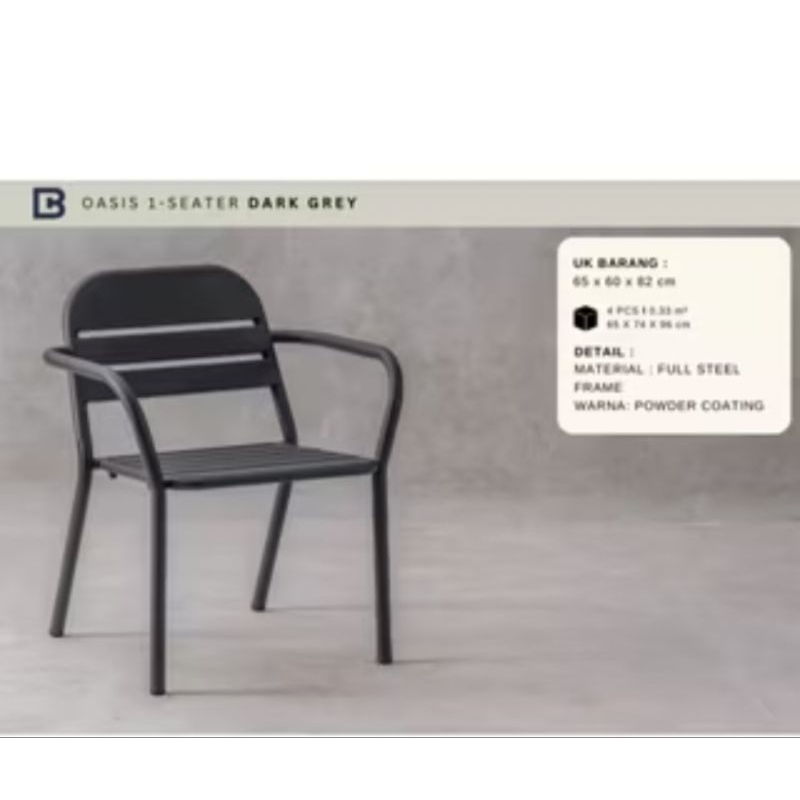 Kursi oasis outdoor/kursi cafe/kursi santai/kursi outdoor
