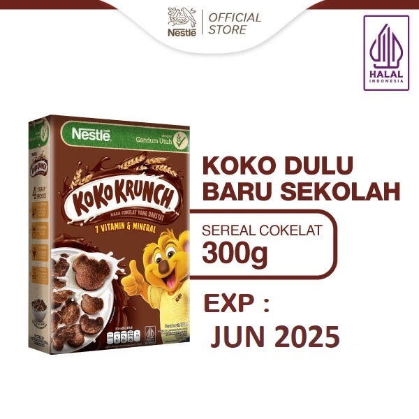 

KOKO KRUNCH Cereal Gandum Cokelat Kemasan Kotak 300 gr Sarapan Sereal Coklat NESTLE (EXP JUN 2025)
