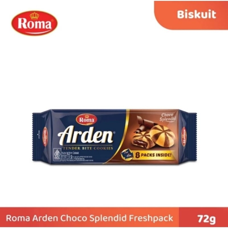 

Roma Arden Tender Bite Cookies Choco Splendid Biskuit Coklat 72gr / 80gr