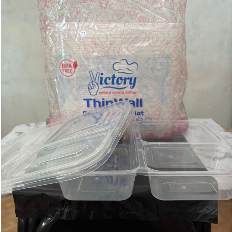 Victory Thin Wall Bento 3 Sekat