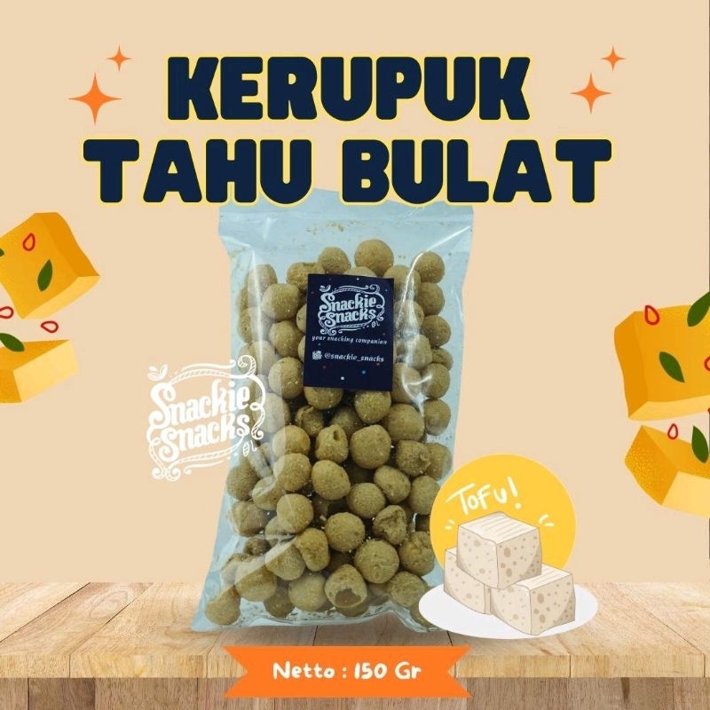 

[SNACKIESNACK] KERUPUK TAHU BULAT KELERENG 150 GR / GURIH ENAK HALAL