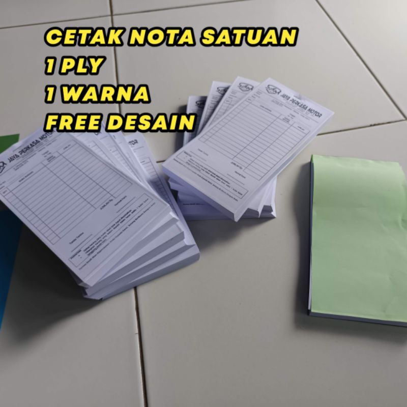 

Cetak Nota Satuan Free Desain