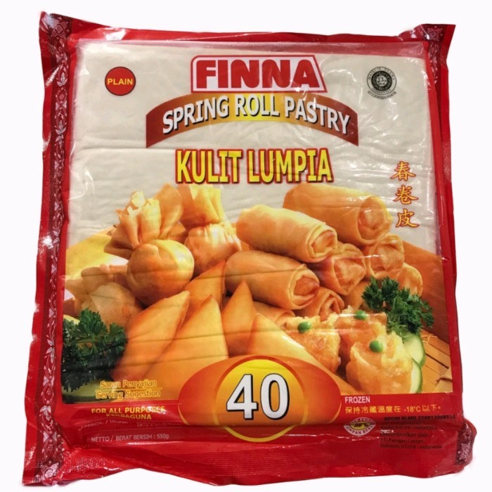 

FINNA SPRINGROLL PASTRY (BESAR) BKS 550 GR (ISI 40 LEMBAR)