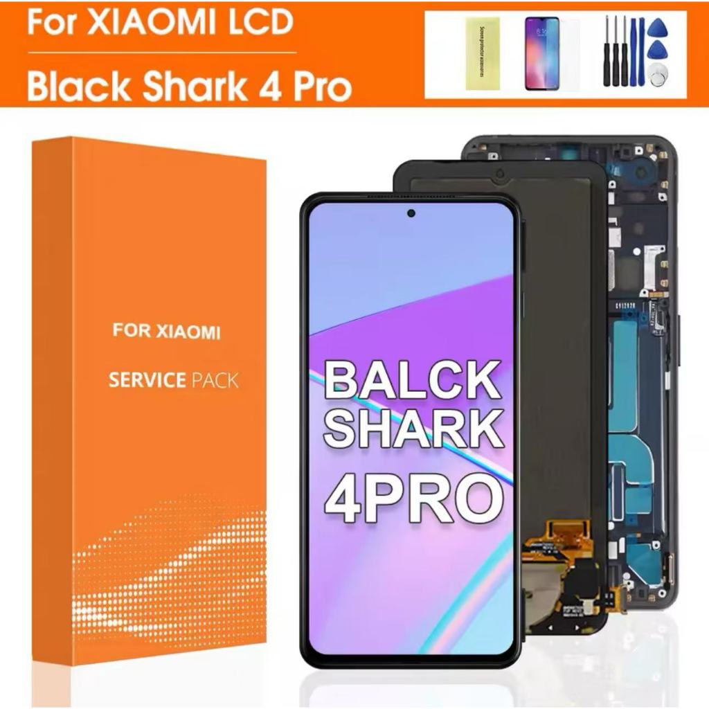 6.67''Original For Xiaomi Black Shark 4 Pro LCD Display Touch Screen With Frame Digitizer Assembly R