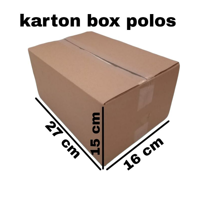 

KARDUS PACKING POLOS UKURAN 27x16x15