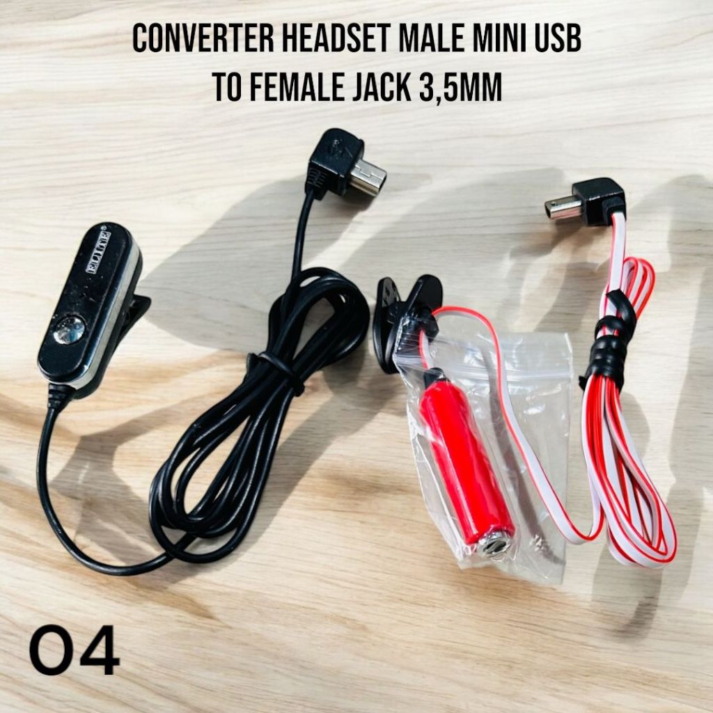 CUCI GUDANG Kabel Konverter Audio - Konverter Headset + MIC MINI USB TO AUX JACK 3.5MM FOR ESIA NEXI