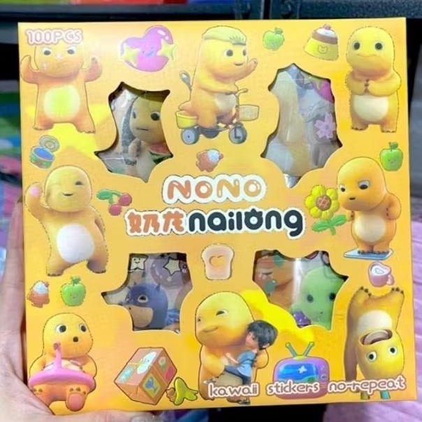 

ya BISA PILIH - 4 lembar Stiker kaca PVC - sticker anak - karakter Nailong adventure Nono - stiker waterproof anti air