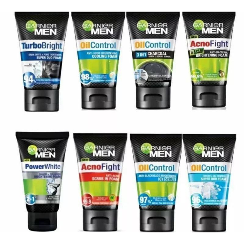FACIAL FOAM GARNIER MEN 100 ML | FACIAL FOAM GARNIER WASABI 100ML | FACIAL FOAM GARNIER ACNO FIGHT 1