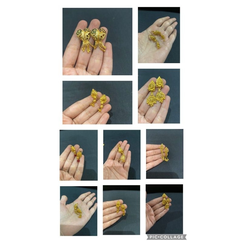 Anting India emas/ Anting fashion india/ Anting Dubai emas/Anting dubai India murah emas