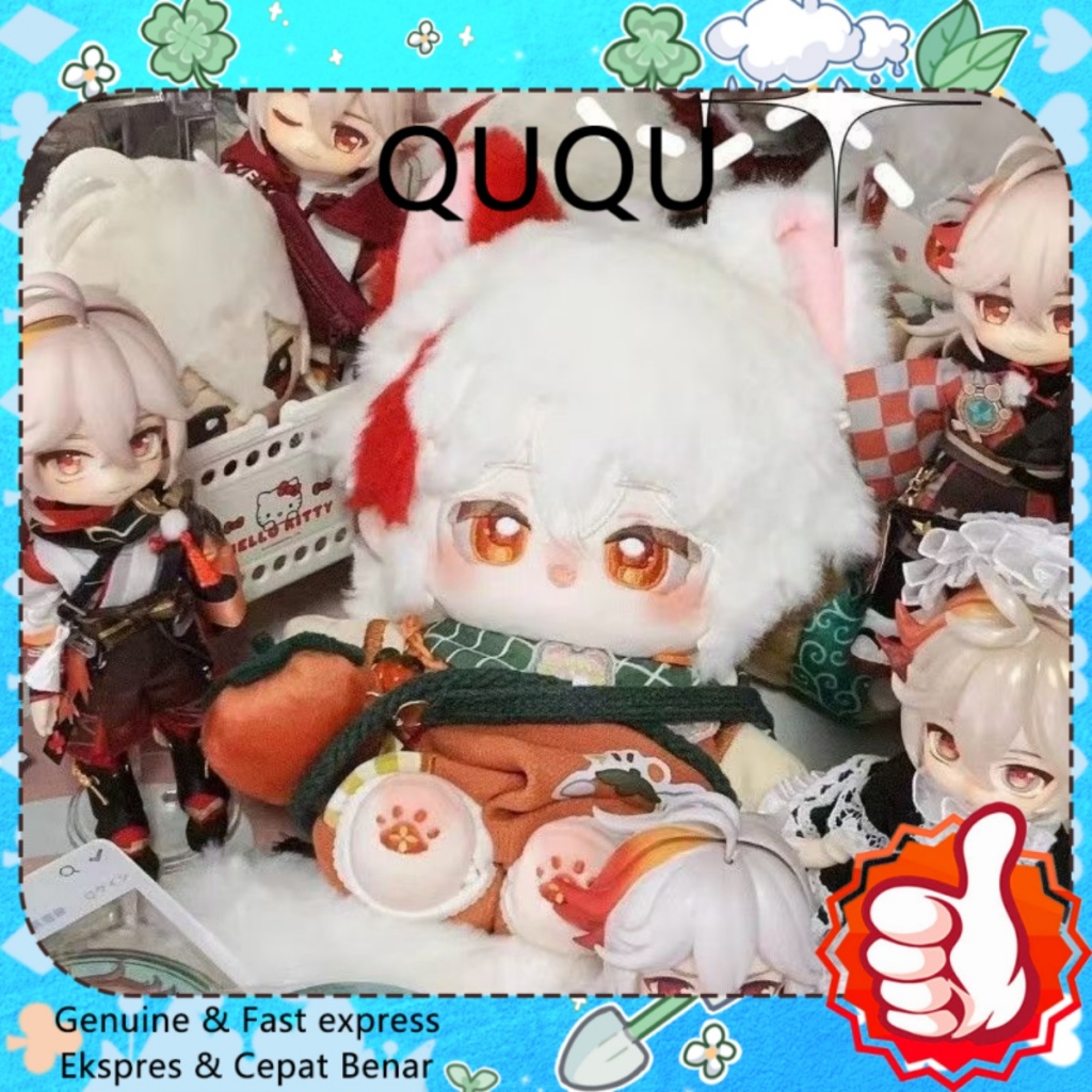 QUQU 20cm Plush Doll Genshin Impact Kaedehara Kazuha Attribute Cotton Doll baju boneka 20cm Dress up