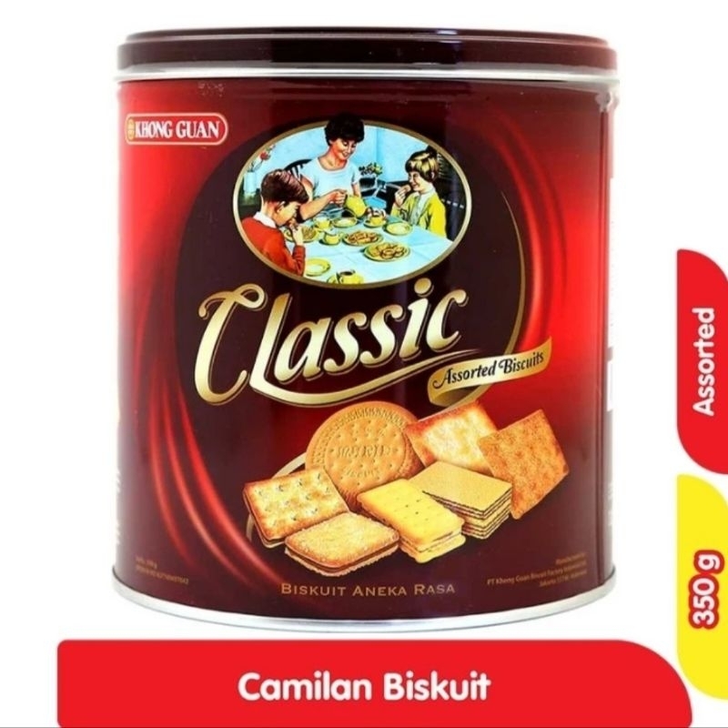 

KHONG GUAN Classic Assorted Biscuit 350 g / CLASSIC ASSORTED BISCUITS/ BISKUIT LEBARAN / BISKUIT HIDANGAN TAMU