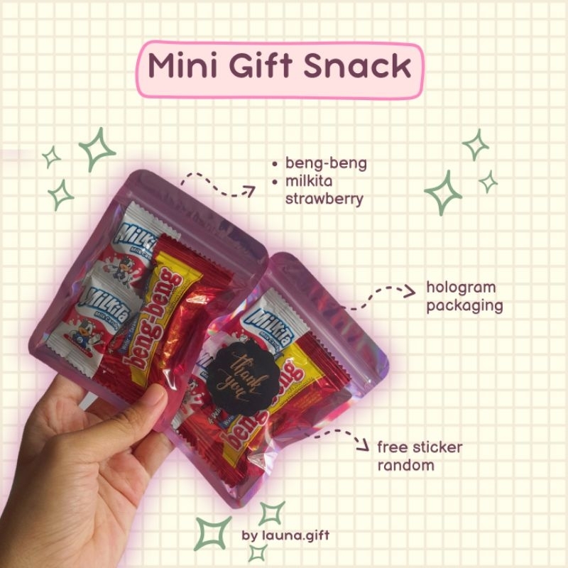 

(PAKET A) Mini Gift/Souvenir/Hadiah Snack Harga Terjangkau