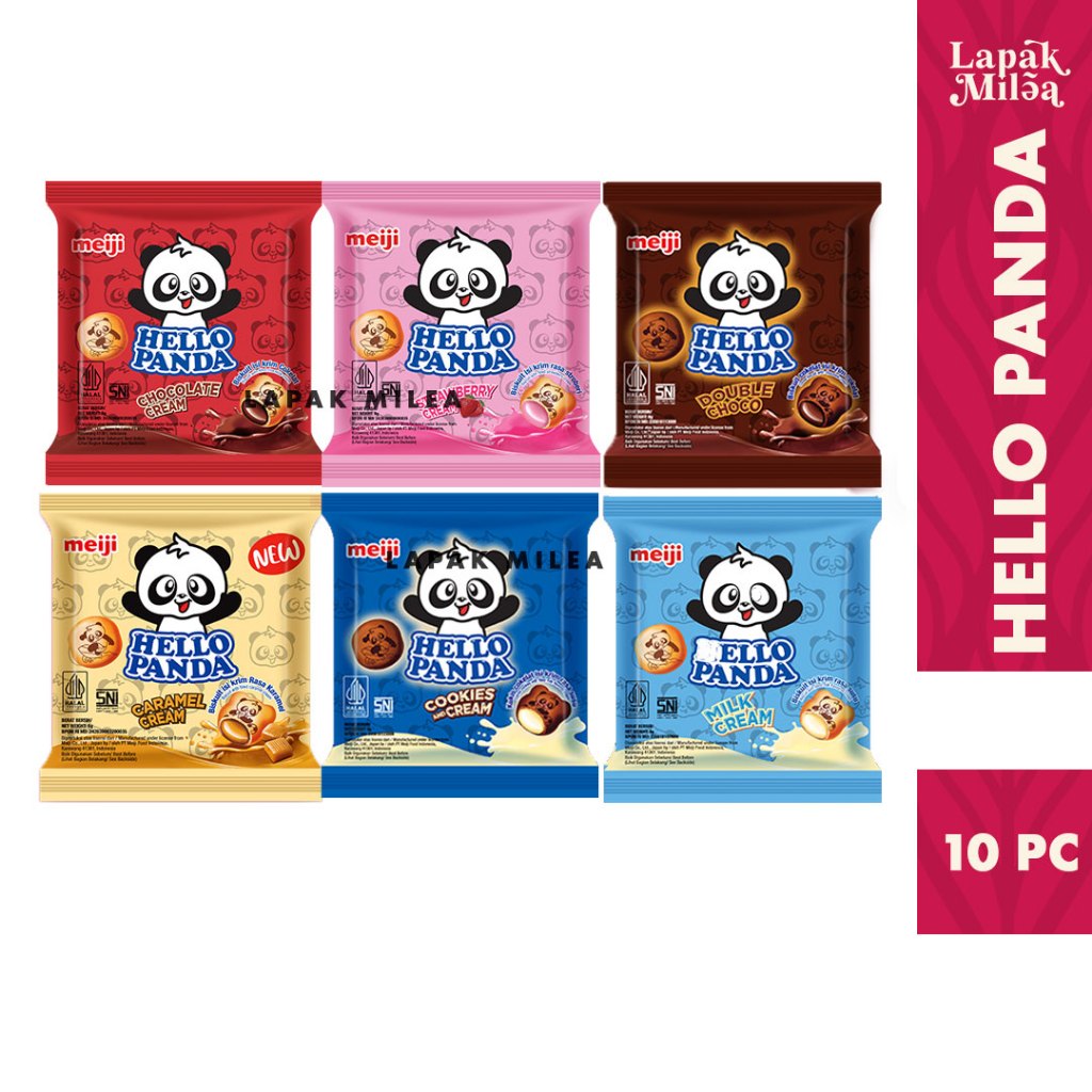 

Meiji Hello Panda Renceng Renteng 1 Ball Isi 10pc All Varian Coklat Choco Strawberry Cookies n Cream Double Coklat Milk Susu