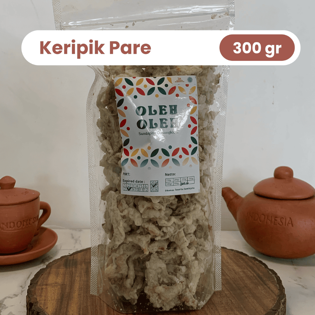 

KRIPIK PARE GURIH 300gr OLEH-OLEH CEMILAN KHAS GUNUNGKIDUL - Anti Pahit, Super Renyah!