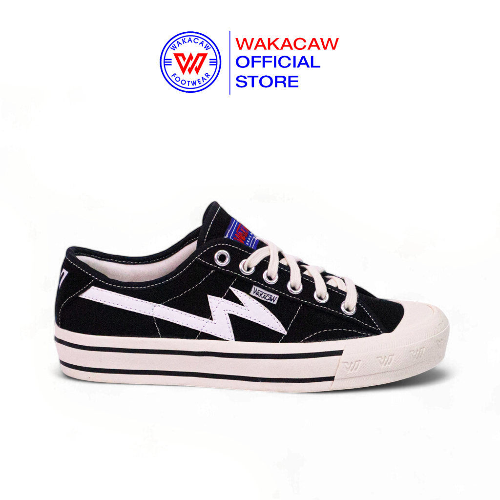 WAKACAW - Texachi Black OX Series Sepatu Wakacaw Sepatu Casual Sepatu Vulcanised Sepatu Skate Boar S