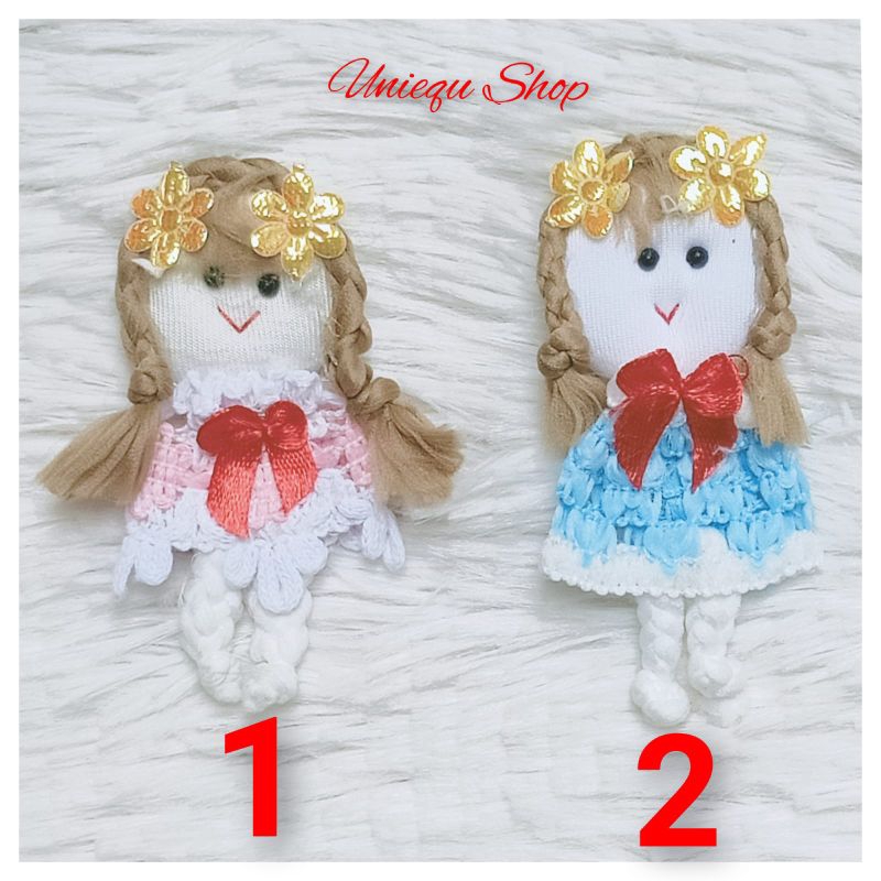 Boneka Aplikasi Hiasan Baju Dress